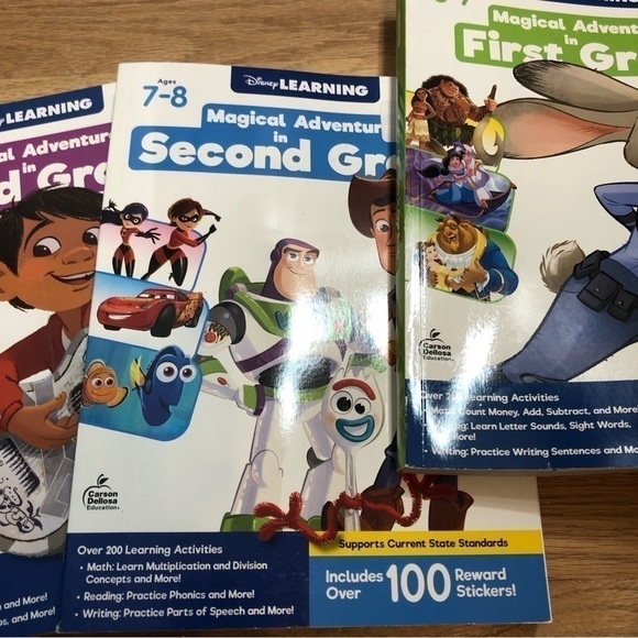 Disney Learning Home School Book Bundle First Second Third Grade NEW Workbooks - Picture 4 of 6